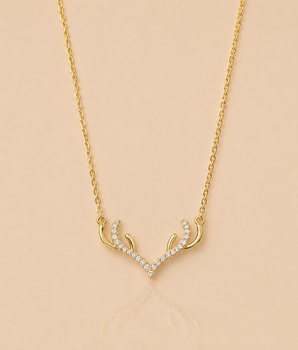Golden Antler Necklace