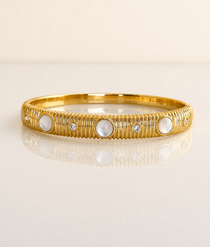 Delicate charm bangle