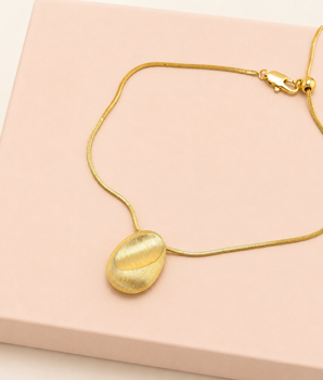 Textured Oval Necklace