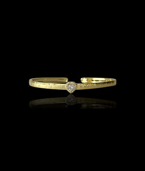 gold heart bangle